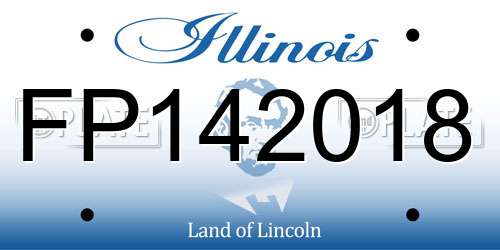 FP142018 Illinois License Plate