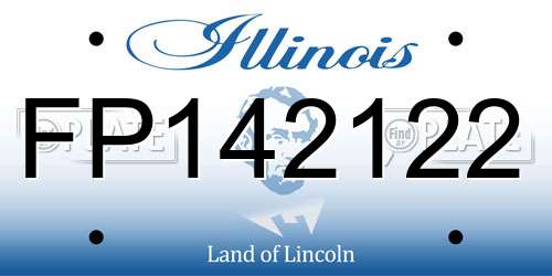 FP142122 Illinois License Plate