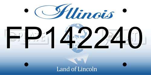FP142240 Illinois License Plate