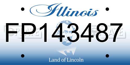 FP143487 Illinois License Plate