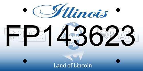 FP143623 Illinois License Plate