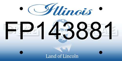 FP143881 Illinois License Plate