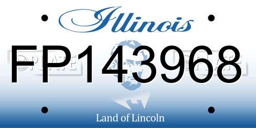 FP143968 Illinois License Plate