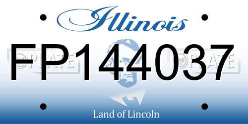 FP144037 Illinois License Plate