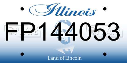 FP144053 Illinois License Plate