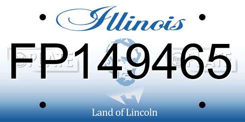 FP149465 Illinois License Plate
