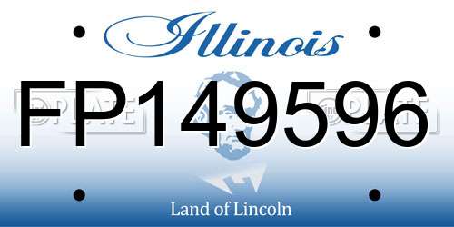 FP149596 Illinois License Plate
