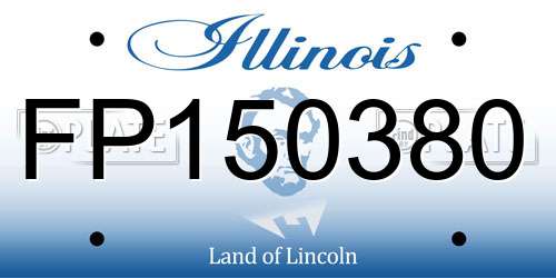 FP150380 Illinois License Plate