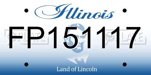 FP151117 Illinois License Plate