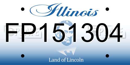 FP151304 Illinois License Plate