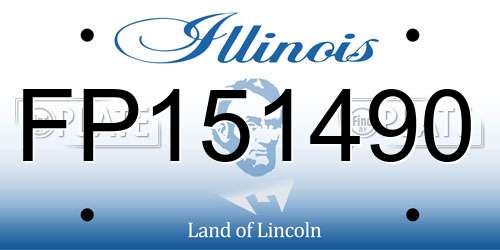 FP151490 Illinois License Plate