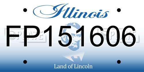 FP151606 Illinois License Plate