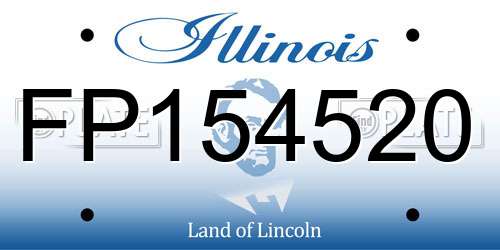 FP154520 Illinois License Plate