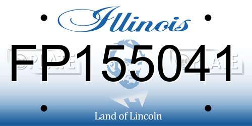 FP155041 Illinois License Plate