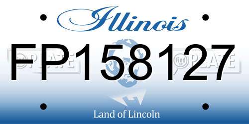 FP158127 Illinois License Plate
