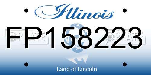 FP158223 Illinois License Plate