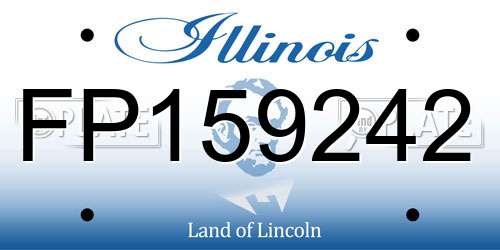 FP159242 Illinois License Plate