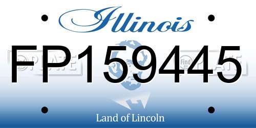 FP159445 Illinois License Plate