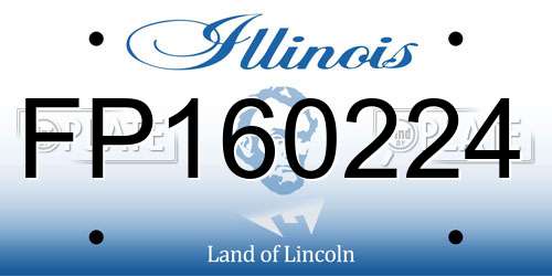 FP160224 Illinois License Plate
