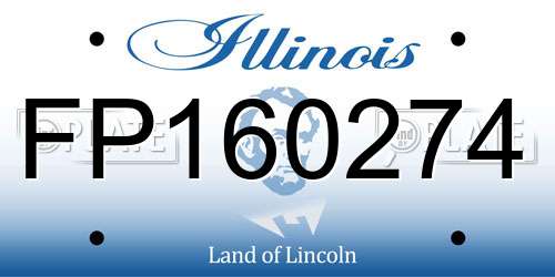 FP160274 Illinois License Plate