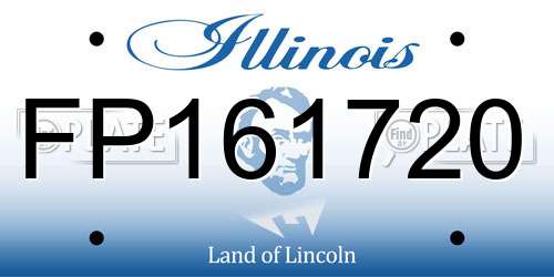 FP161720 Illinois License Plate