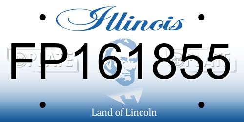 FP161855 Illinois License Plate