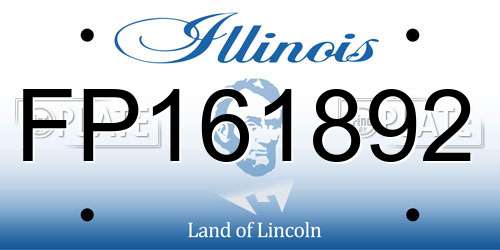 FP161892 Illinois License Plate