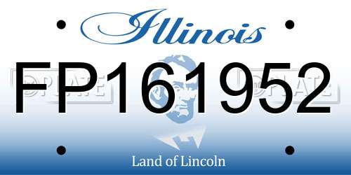 FP161952 Illinois License Plate
