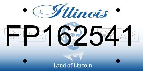 FP162541 Illinois License Plate