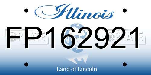 FP162921 Illinois License Plate