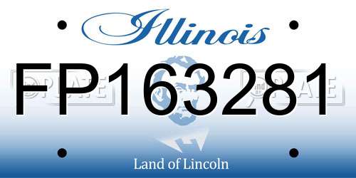 FP163281 Illinois License Plate