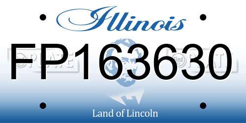FP163630 Illinois License Plate
