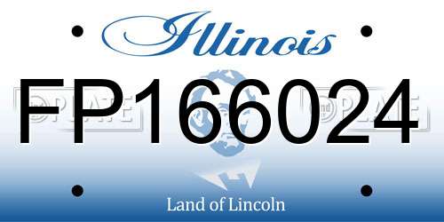 FP166024 Illinois License Plate