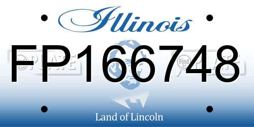 FP166748 Illinois License Plate