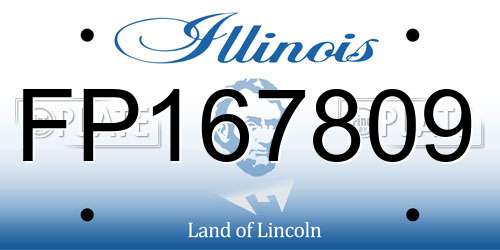 FP167809 Illinois License Plate