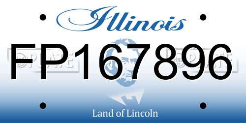 FP167896 Illinois License Plate