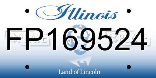 FP169524 Illinois License Plate