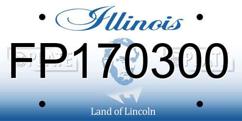 FP170300 Illinois License Plate