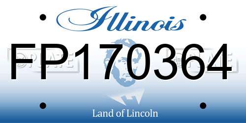 FP170364 Illinois License Plate