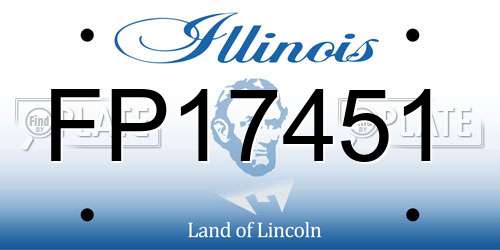 FP17451 Illinois License Plate
