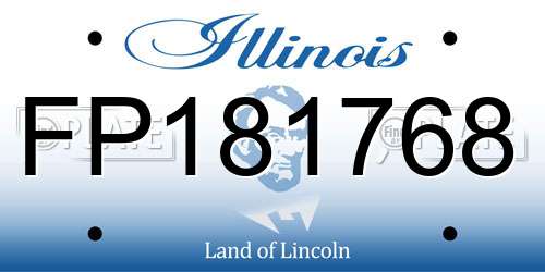 FP181768 Illinois License Plate