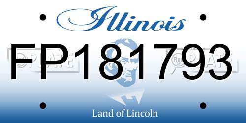 FP181793 Illinois License Plate