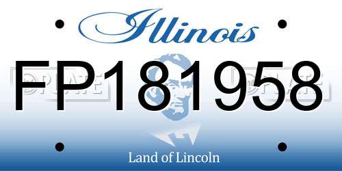 FP181958 Illinois License Plate