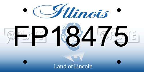 FP18475 Illinois License Plate