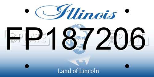 FP187206 Illinois License Plate