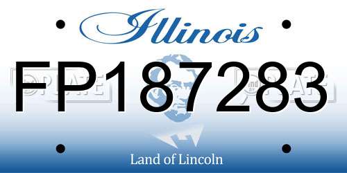 FP187283 Illinois License Plate
