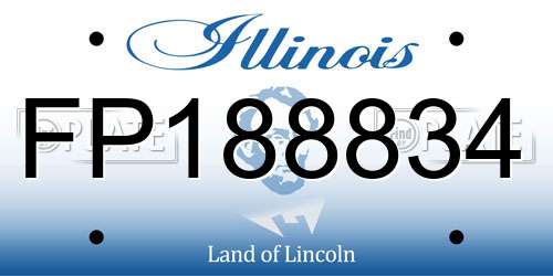 FP188834 Illinois License Plate