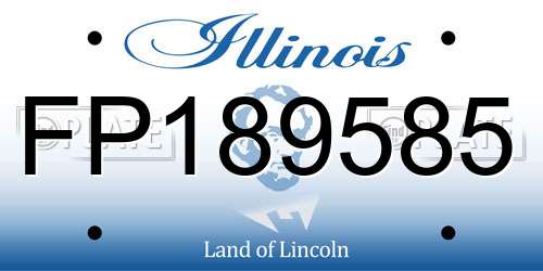 FP189585 Illinois License Plate