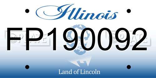 FP190092 Illinois License Plate