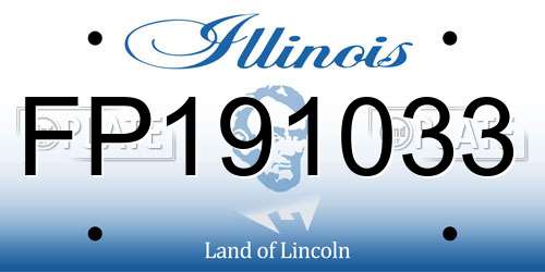 FP191033 Illinois License Plate